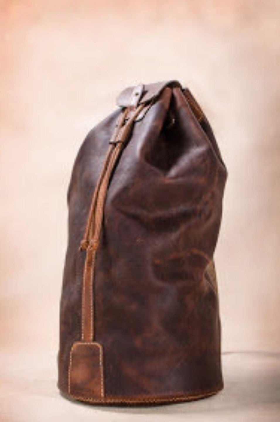 Выкройка кожаной сумки в форме мешка (дорожная сумка Duffel Bag)